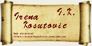 Irena Košutović vizit kartica